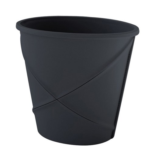 日本 八幡化成 仿皮革軟式收納筒 (黑、容量 11 公升)