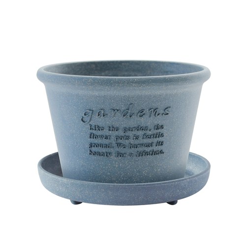 日本 八幡化成 城市農夫淺圓盆 (M號、直徑 18 公分)