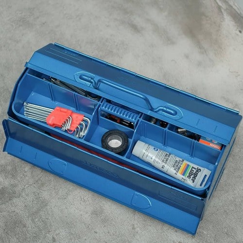 日本TRUSCO 專業型雙門工具箱 (藍、46.1公分)