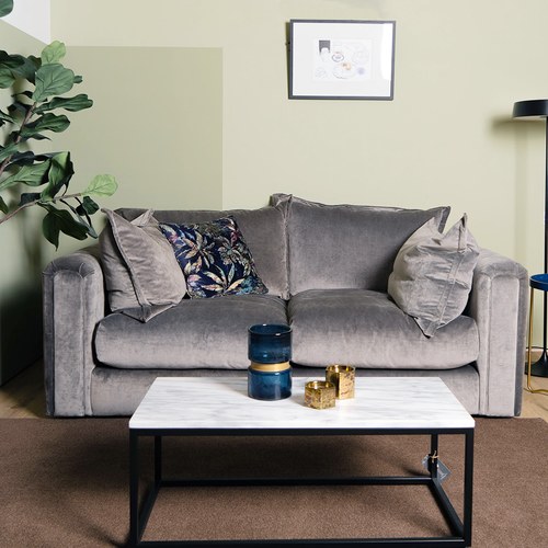 英國 Alexander&James 浪漫英倫天鵝絨雙人沙發 (銅灰)