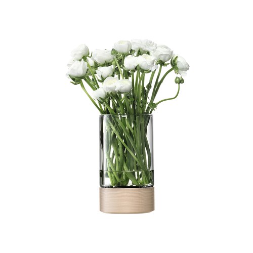 英國LSA 木底圓玻璃燭台 (高22.5公分)