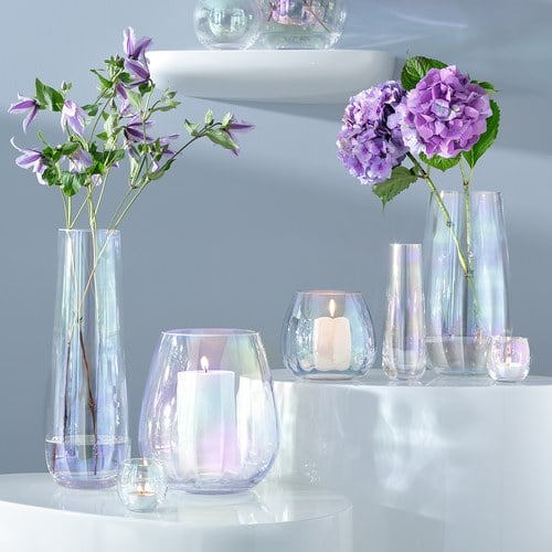 英國LSA 貝殼絢彩水滴弧底花器