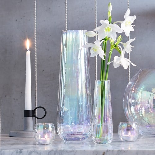 英國LSA 貝殼絢彩水滴弧底花器