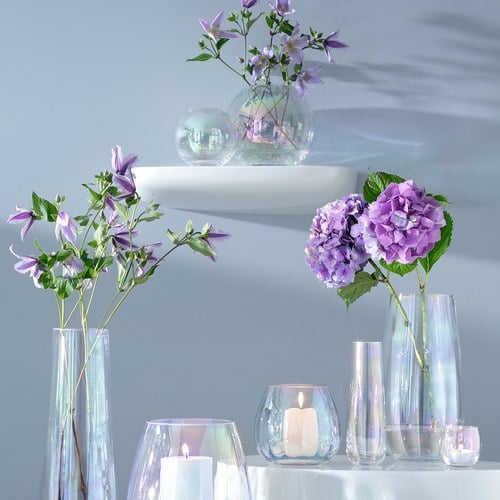 英國LSA 貝殼絢彩球形花瓶 (高16公分)