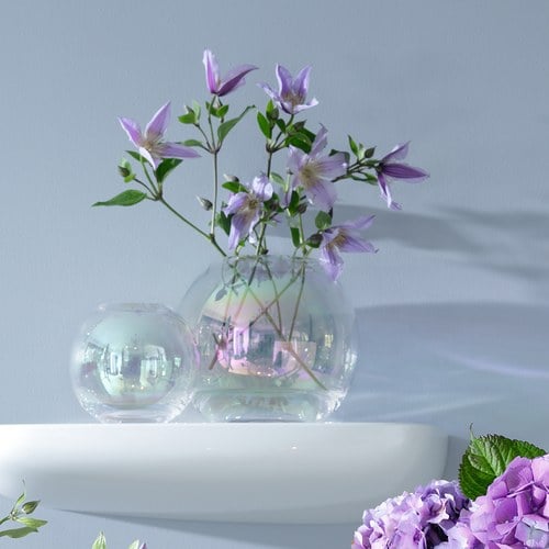 英國LSA 貝殼絢彩球形花瓶 (高16公分)