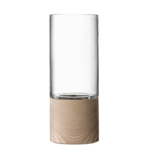 英國LSA 木底圓玻璃花器 (高36公分)