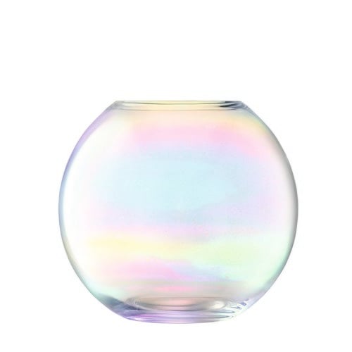 英國LSA 貝殼絢彩球形花瓶 (高11公分)