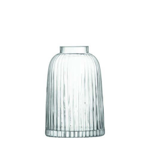 英國 LSA 皺褶窄口花器(透明、高20公分)