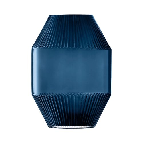 英國LSA 寶石羅馬柱花器(藍寶石、高37公分)