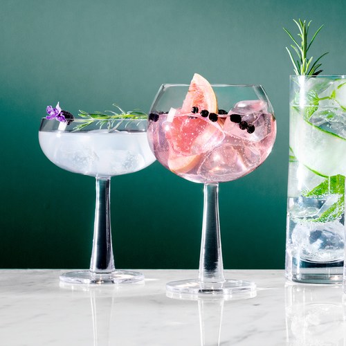 英國LSA琴酒派對球型高腳杯2入組 (透明、690毫升)