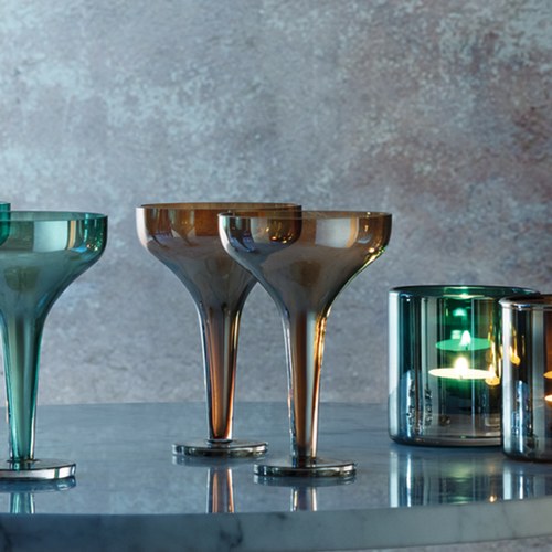 英國LSA 爵士時代炫彩香檳杯2入組 (琥珀、150毫升)-EQ04