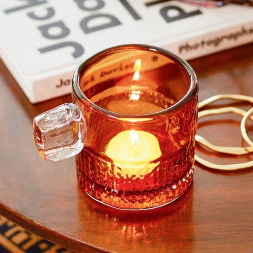 英國LSA 把手系列玻璃燭台 (琥珀)-HN02