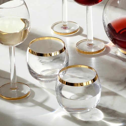 英國LSA 鑲金邊水杯2入組 (330毫升)-LC01