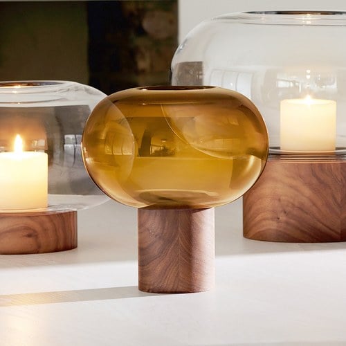 英國LSA 歐式禪風花器 (琥珀、高21.5公分)