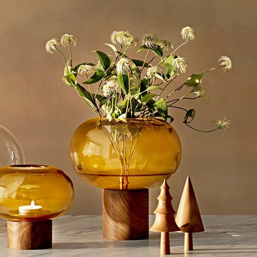 英國LSA 歐式禪風花器 (琥珀、高21.5公分)