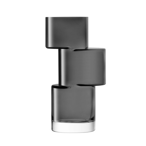 英國LSA 堆疊藝術花器 (煙灰、高26公分)-TD02