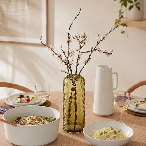 英國LSA Dapple菱紋花瓶 (林地綠、高26.5公分)-DP27