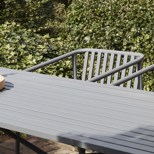 丹麥Hubsch 緞帶直紋金屬單椅 (灰)