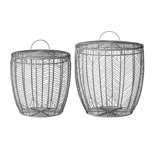 丹麥LeneBjerre 海洋風鐵製置物籃 (2入組)