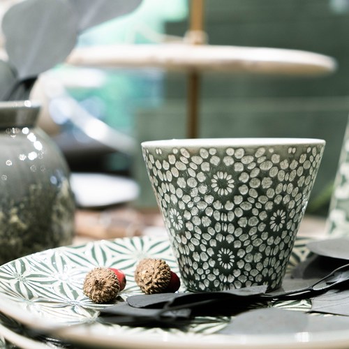 丹麥Lene Bjerre 月桂花環餐碗 (直徑10x8公分)