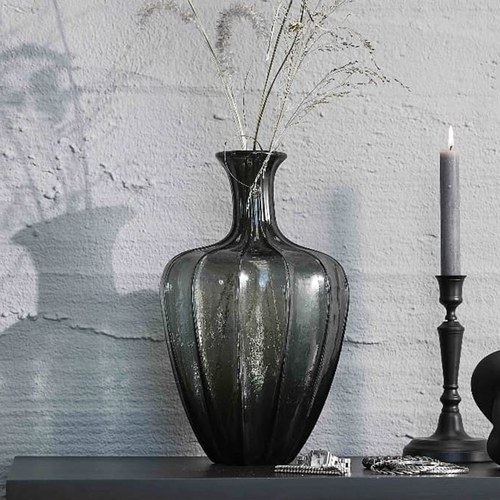 丹麥Lene Bjerre 煙灰泡沫水瓶花器 (高34.5公分)