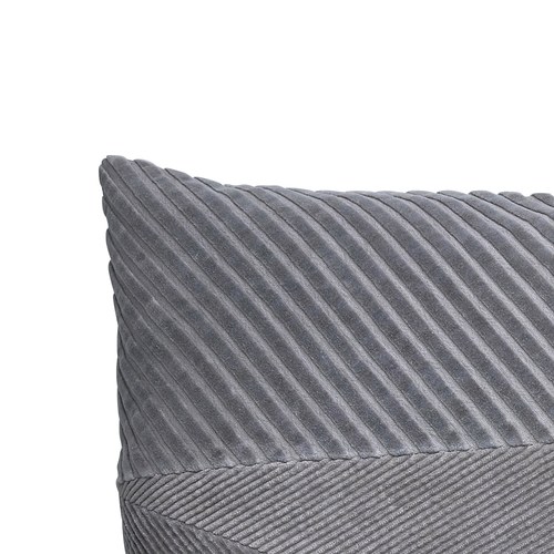 丹麥Lene Bjerre 紳士斜紋短絨靠枕 (灰、60x40公分)