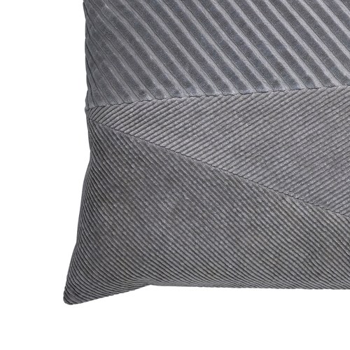丹麥Lene Bjerre 紳士斜紋短絨靠枕 (灰、60x40公分)