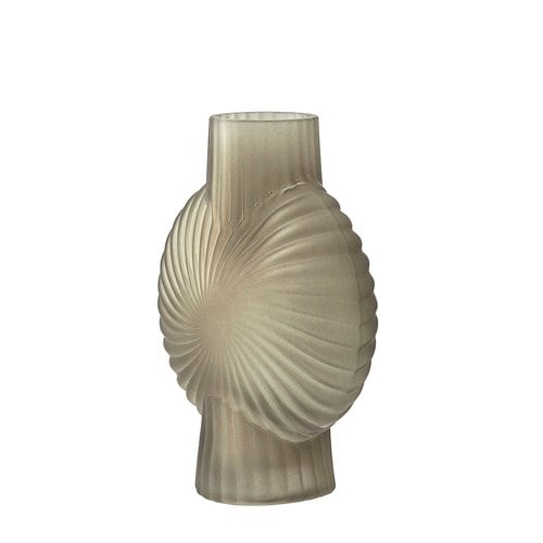 丹麥Lene Bjerre 漩渦螺紋玻璃花器 (高20.5公分)