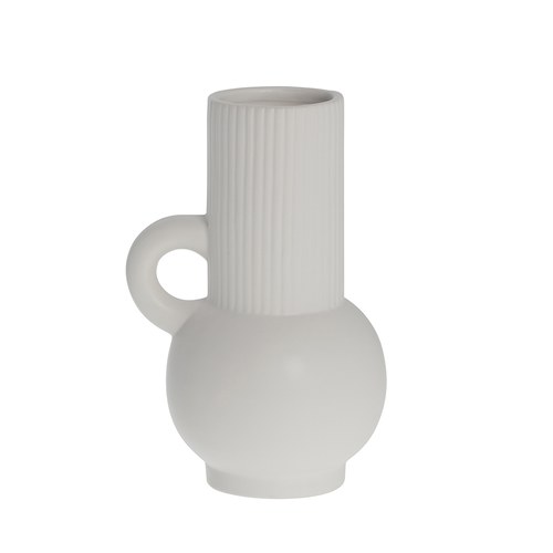 丹麥Lene Bjerre 清新質感單耳花器(白)