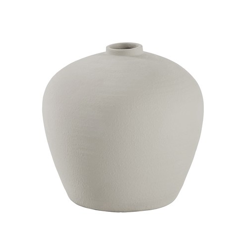 丹麥Lene Bjerre 質樸陶作窄口花器 L (灰、高38公分)