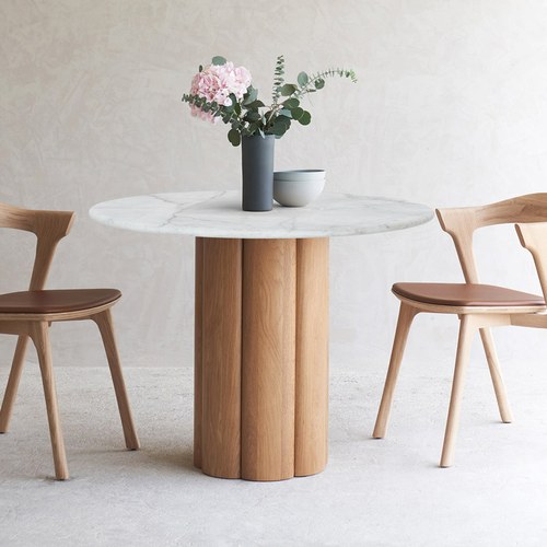 丹麥 Natadora KORA科拉大理石圓桌(橡木)