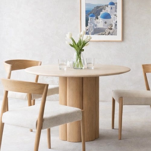 丹麥 Natadora KORA科拉洞石圓桌(橡木)