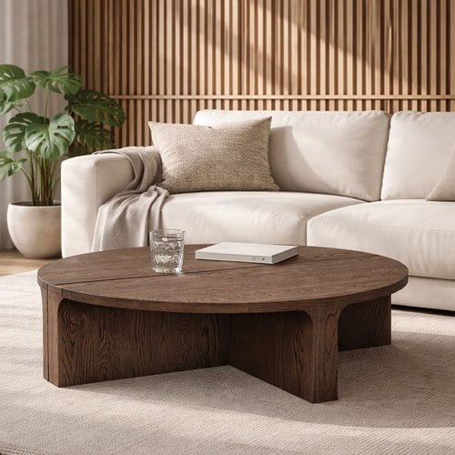 丹麥Natadora Stoic半半茶几 (拿鐵橡木)