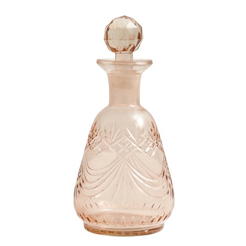 丹麥Nordal 手工切割透彩玻璃醒酒器 (小、玫瑰粉)