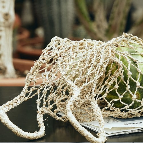 丹麥Nordal 手工編織網狀簍空提袋 (大)