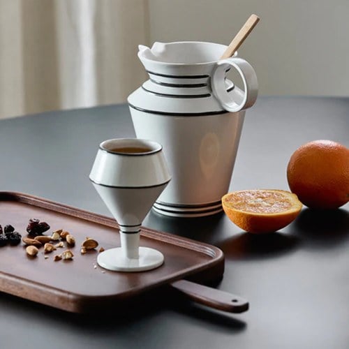丹麥Nordal CAPPARIS 陶瓷高腳酒杯 (白色)