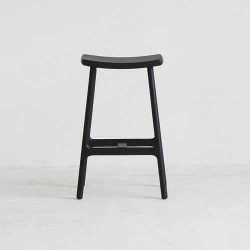 丹麥Tolv Odd 微波浪吧台椅 (黑)