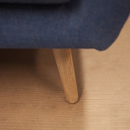 丹麥Tolv 北歐優雅扶手三人沙發 (深藍)