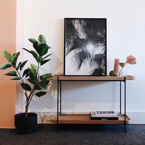 丹麥Tolv Humla 立體邊緣雙層矩形邊桌 (橡木)