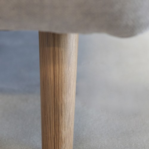 丹麥Tolv 柔軟線條布面2.5人沙發 (米灰)