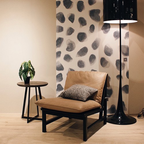 丹麥Tolv 編織網狀斜邊休閒皮革躺椅(淺灰)