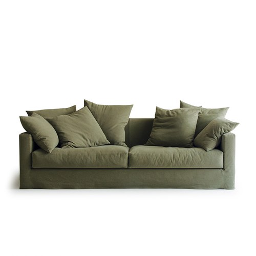 丹麥Tolv Sloopy自由氣息法式三人沙發(軍綠)