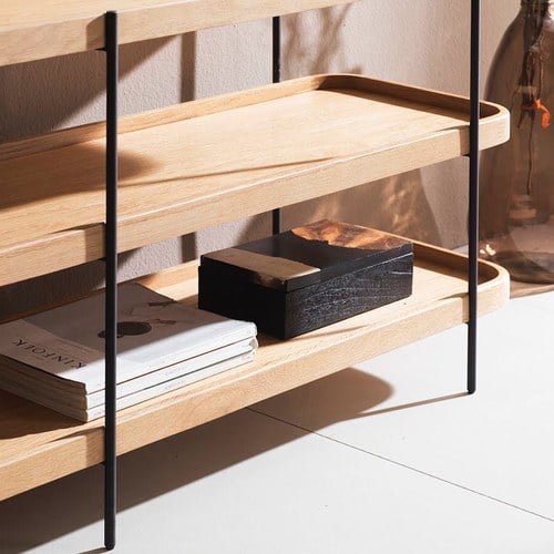 丹麥Tolv Humla 立體邊緣多層置物展架 (橡木)