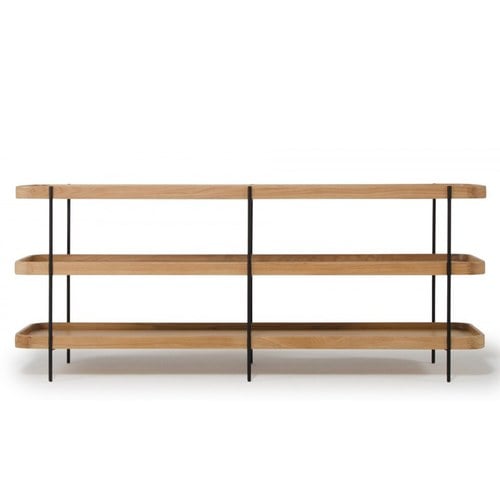 丹麥Tolv Humla 立體邊緣多層置物展架 (橡木)