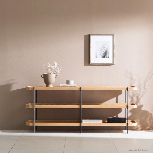 丹麥Tolv Humla 立體邊緣多層置物展架 (橡木)