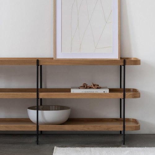 丹麥Tolv Humla 立體邊緣多層置物展架 (橡木)