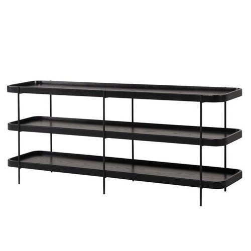 丹麥Tolv Humla 立體邊緣多層置物展架 (黑)