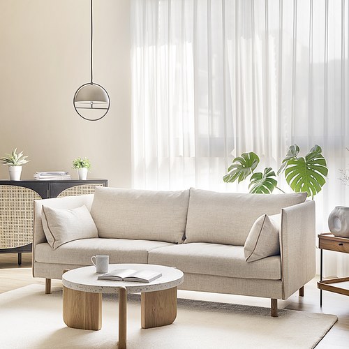 丹麥Tolv Weekend北歐假日風情沙發 (米、190公分)