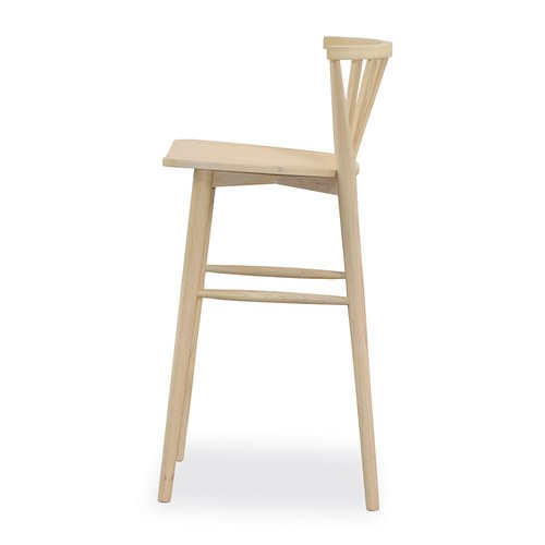 丹麥Tolv Requin 鏤空椅背吧台椅 (橡木)