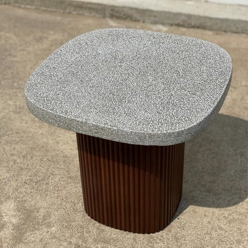 丹麥Tolv 京都園水磨石茶几 (灰/咖、55公分)